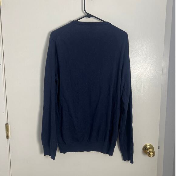 J.Crew Men’s Crewneck Pullover Sweater Navy Blue Size L - Picture 2 of 6